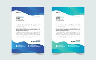 Corporate Modern And Professional Business Letterhead Design Template vector