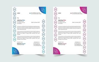 Corporate Modern And Professional Business Letterhead Design Template vector