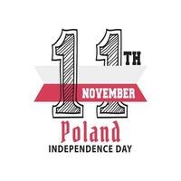 noviembre 11, Polonia independencia día. contento independencia día de Polonia vector