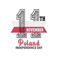 noviembre 11, Polonia independencia día. contento independencia día de Polonia vector