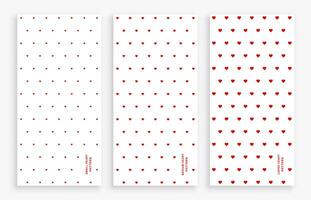 Heart seamless Pattern in Red and White. vector