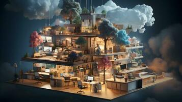 Empowering Architectural Collaboration. Cloud-Based Platforms for Designers. AI Generated photo