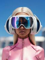 futuristic clothing on women generative ai photo