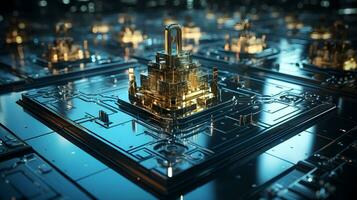 fortificando negocio resiliencia. la tecnología proteger en contra ciber amenazas ai generado foto