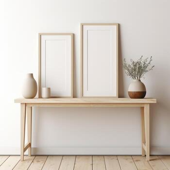 Minimal frame mockup, Generative AI photo