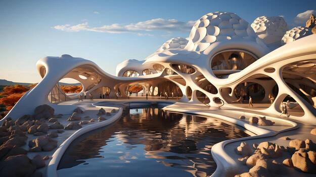 revolucionando arquitectura. paramétrico diseño herramientas soltado. ai generado foto