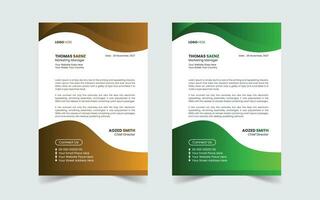 Corporate Modern And Professional Business Letterhead Design Template vector