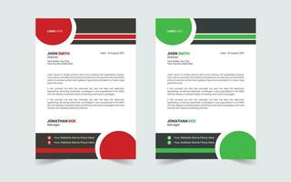 Corporate Modern And Professional Business Letterhead Design Template vector