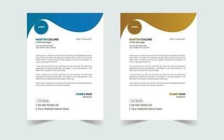 Corporate Modern And Professional Business Letterhead Design Template vector