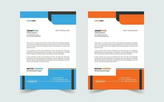 Corporate Modern And Professional Business Letterhead Design Template vector