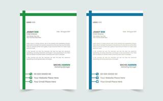 Corporate Modern And Professional Business Letterhead Design Template vector