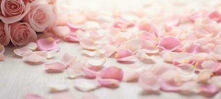 AI Generated Flower Petals Background photo