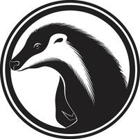 Minimalist Anteater Mastery Black Vector Icon Anteater Beauty in Black Vector Symbol of Grace