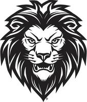 Savage Strength A Black Vector Lion Logo Fierce and Fearless The Black Lion Icon Design