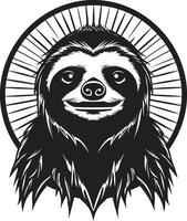 Sleek Sloth Icon Lethargic Aura Canopy of Calm Vector Logo Wonder
