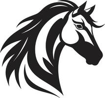 Running Free Black Vector Tribute to Horses Splendor Hooves in Motion Monochrome Vector Showcasing Equine Grace