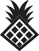 Abstract Tropical Emblem Artistic Pineapple Iconography vector