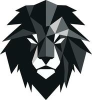 Black Velvet Royalty Lion Insignia in Vector Eternal Roar Unleashed Black Vector Lion Icon