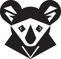 Contemporary Koala Mark in Shadows Majestic Simplicity Sleek Branding vector