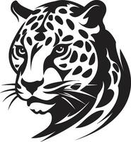 desenfrenado belleza negro leopardo logo vector gato montés negro leopardo emblema