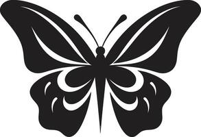 Black Butterfly in Noir A Mark of Art Sculpted Delight Butterfly Design in Black vector