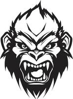 babuino realeza insignias africano babuino logo vector