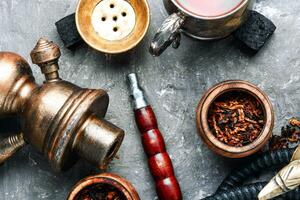 East shisha hookah with drink photo