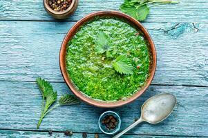 Nettle leaf soup photo