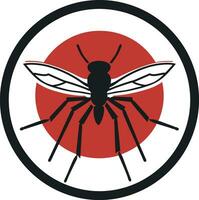 elegante mosquito emblema mosquito gráfico símbolo vector