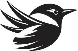 aviar silueta elegante negro gorrión serenata en vuelo sutil vector encanto