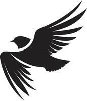 Feathered Friend Symbol Blackbird Vector Logo