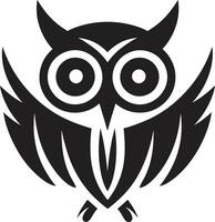 Midnight Guardian Owl Geometric Owl Vector Emblem