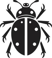 Elegant Elegance The Sleek Ladybugs Monochrome Emblematic Charm Silent Splendor in Motion The Ladybugs Abstract Insignia vector