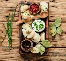 Ukrainian potato dumplings photo