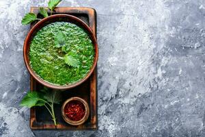 Nettle leaf soup photo