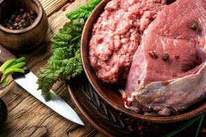 Raw beef meat photo