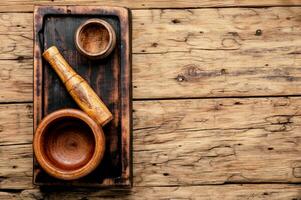 Mortar and pestle photo