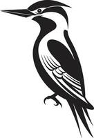 Woodpecker Bird Logo Design Black Creative Black Woodpecker Bird Logo Design Modern vector