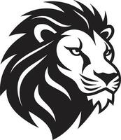 Darkened Dominance Black Lion Heraldry Regal Profile A Vector Black Lion Icon