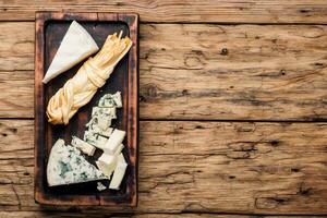 Delicious cheese on the table photo