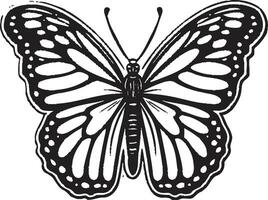 Sculpted Elegance Black Vector Butterfly Noir Butterfly Icon A Timeless Symbol