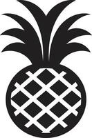 Modern Noir Pineapple Shadowed Pineapple Symbolism vector