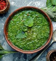 Green nettle soup photo