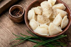 Ukrainian potato dumplings photo