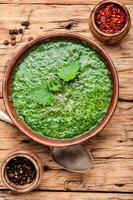 Green nettle soup photo