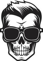 Urban Revolutions Cool Skullhead with Monochrome Mastery Funky Fusion A Stylish Vector Skullhead with Swagger