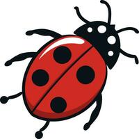 Minimalist Majesty Monochrome Ladybug Profile Sleek and Stylish Insect Icon of Delight vector