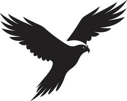 Kestrel Talons and Feathers Emblem Minimalistic Avian Elegance in Vector Art