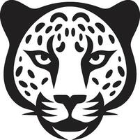 Graceful Dominance Black Leopard Icon in Vector A Feral Statement Black Leopard Logo