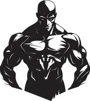 esculpido en negro carrocero vector arte músculo noir monocromo vector aptitud